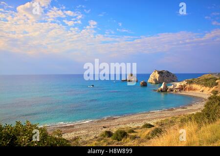 Aphrodite's Rock, Paphos, Cyprus, Eastern Mediterranean Sea Stock Photo