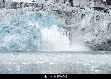 Margerie Glacier Calving, Glacier Bay National Park, Alaska Stock Photo