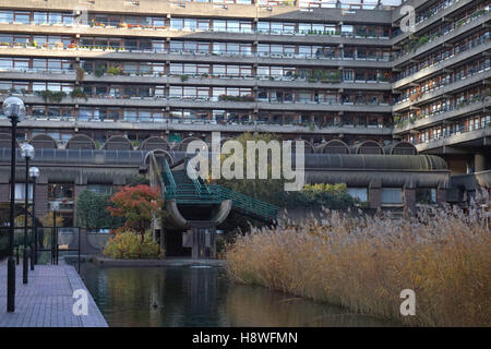 Residential buildings around the Barbican Centre, London, UK Stock Photo