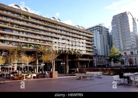 Residential buildings around the Barbican Centre, London, UK Stock Photo