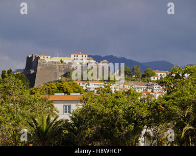 Portugal, Madeira, Funchal, View towards the Fortelaza do Pico. Stock Photo