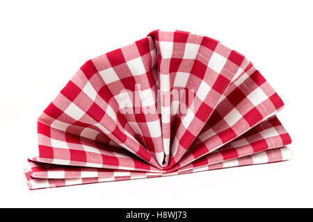 Checked folded napkin Stock Photo