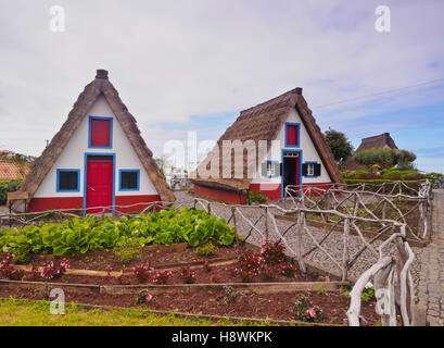 Portugal, Madeira, Traditional Rural House in Santana. Stock Photo
