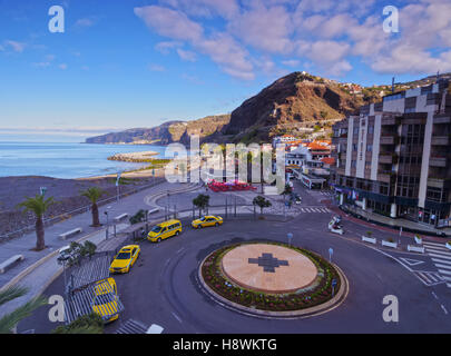 Portugal, Madeira, View of the Ribeira Brava. Stock Photo