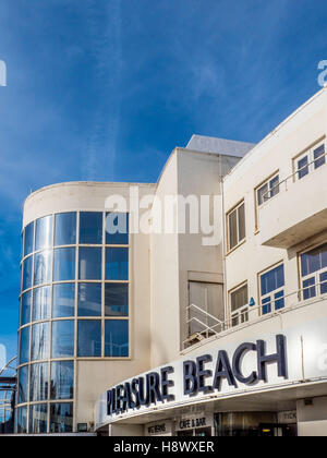 Pleasure Beach sign, Blackpool, Lancashire, UK. Stock Photo