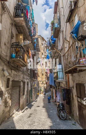 Streets of Naples, Old spanish district, Naples, Italy, European Union Stock Photo