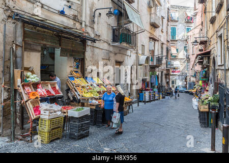 Streets of Naples, Old spanish district, Naples, Italy, European Union Stock Photo