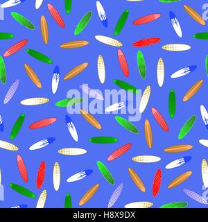 Surfboards Seamless Sport Pattern Stock Vector