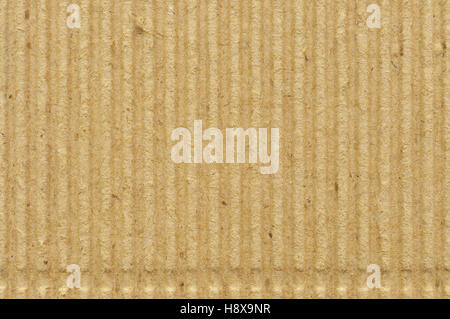 Corrugated cardboard goffer paper texture, bright rough old recycled goffered crimped textured blank empty grunge copy space Stock Photo