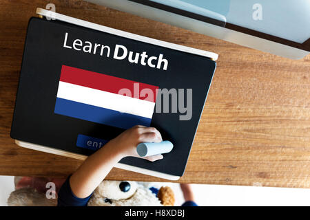 Learn Dutch Language Online Education Concept Stock Photo