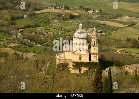 San Biagio Renaissance Church, architect Antonio da Sangallo, Montepulciano, Tuscany, Italy, Europe Stock Photo