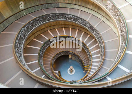 Spiral staircase, Vatican Museum, Rome, Lazio, Italy Stock Photo