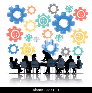 Cog Collaboration Digital Technology Concept Stock Photo