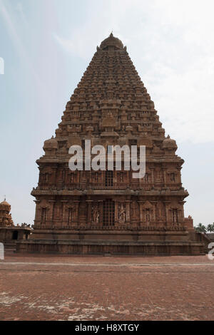 Brihadisvara Temple, Tanjore, Tamil Nadu, India. View from West. Stock Photo