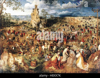 Pieter Bruegel the Elder -  Christ Carrying the Cross   - 1564 Stock Photo