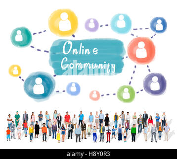 Online Community Sharing Communication Society Concept Stock Photo