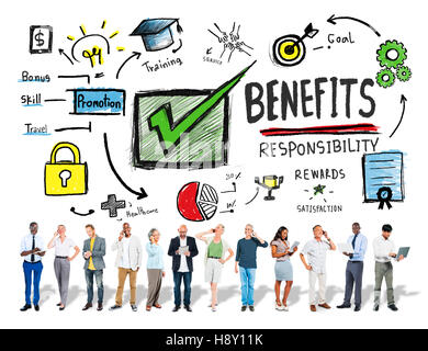 Benefits Gain Profit Earning Income Business Technology Concept Stock Photo