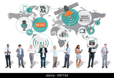 Global Communications Social Networking Connection Concept Stock Photo