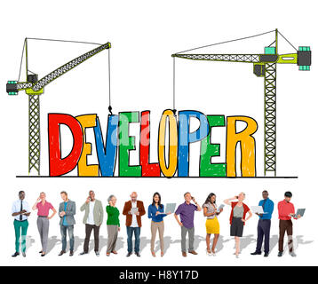 Developer Development Improve Skill Mangement Concept Stock Photo