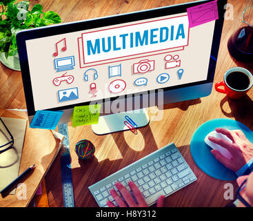 Multimedia Animation Computer Graphics Digital Concept Stock Photo