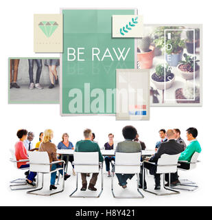 Be Raw Creative Design Ideas Concept Stock Photo