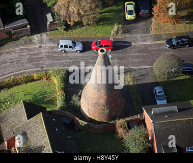 aerial view of the Nettlebed Brick Kiln in Oxfordshire, UK Stock Photo
