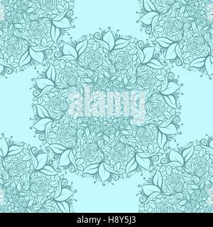 Hand drawn seamless pattern with mandalas. Endless texture can be used for wallpaper, textile, pattern fills, web page backgroun Stock Vector