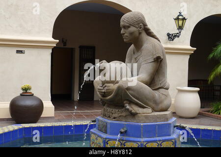 Woman of Tehuantepec Fountain in San Diego Balboa Park Stock Photo
