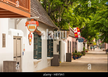 St. George Street in historic St. Augustine, Florida, USA. Stock Photo