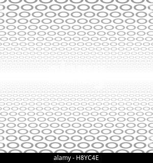 Black and white 3d circle design Stock Vector