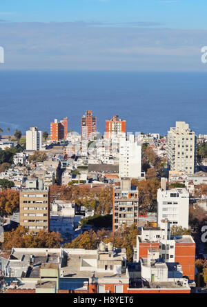 Uruguay, Montevideo, Cityscape viewed from the City Hall(Intendencia de Montevideo). Stock Photo