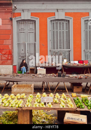 Uruguay, Montevideo, Cordon Neighbourhood, Flea Market Doctor Tristan Narvaja. Stock Photo