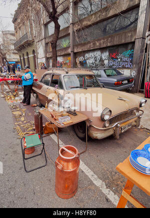 Uruguay, Montevideo, Cordon Neighbourhood, Flea Market Doctor Tristan Narvaja. Stock Photo