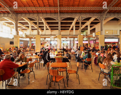 Uruguay, Montevideo, Interior view of the Mercado Agricola. Stock Photo