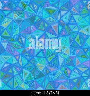 Blue chaotic triangle mosaic background design Stock Vector