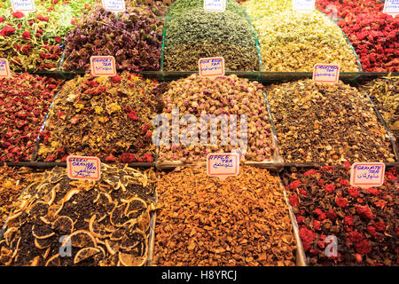 Tea in the Istanbul, Turkey Spice Market Stock Photo