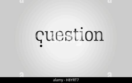 Question mark - first letter of the word Stock Vector