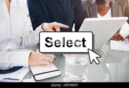 Select Pick Selecting Compare Selection Targeting Concept Stock Photo