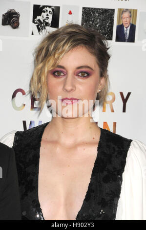 Los Angeles, California, USA. 16th Nov, 2016. Actress Greta Gerwigat the AFI Film Festival Tribute to Annette Bening Gala Screening ''20th Century Woman'' held at the TCL Chinese Theater, Hollywood, CA Credit:  Paul Fenton/ZUMA Wire/Alamy Live News Stock Photo