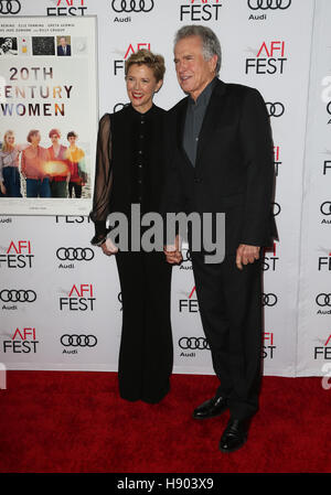 Hollywood, USA. 16th Nov, 2016. Annette Bening, Warren Beatty, At AFI FEST 2016 Presented By Audi - A Tribute To Annette Bening And Gala Screening Of A24's '20th Century Women' At The TCL Chinese Theatre, California on November 16, 2016. © Faye Sadou/Medi Stock Photo