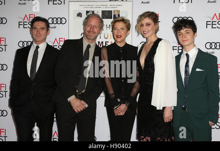 Hollywood, USA. 16th Nov, 2016. Billy Crudup, Mike Mills, Annette Bening, Greta Gerwig, Lucas Jade Zumann, At AFI FEST 2016 Presented By Audi - A Tribute To Annette Bening And Gala Screening Of A24's '20th Century Women' At The TCL Chinese Theatre, Califo Stock Photo