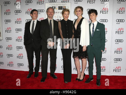 Hollywood, USA. 16th Nov, 2016. Billy Crudup, Mike Mills, Annette Bening, Greta Gerwig, Lucas Jade Zumann, At AFI FEST 2016 Presented By Audi - A Tribute To Annette Bening And Gala Screening Of A24's '20th Century Women' At The TCL Chinese Theatre, Califo Stock Photo