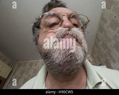 January 10, 2017 - Funny photo of Unshaven man © Igor Golovniov/ZUMA Wire/Alamy Live News Stock Photo