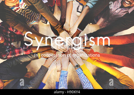 Synergism Team People Graphic Concept Stock Photo