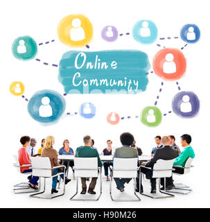 Online Community Sharing Communication Society Concept Stock Photo