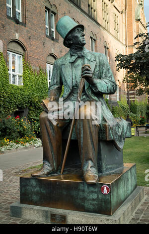 Bronze statue of Hans Christian Andersen in Copenhagen Denmark Stock Photo