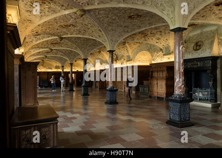 The rose or the Knights room in Frederiksborg Castle in Hillerod, Denmark Stock Photo
