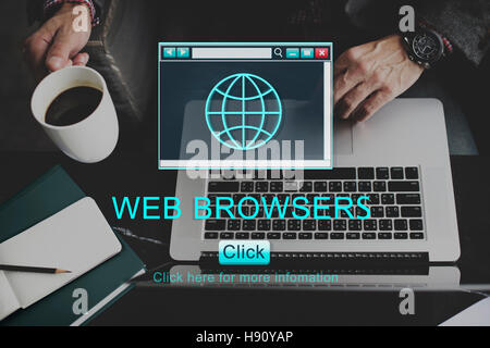 Web Browsers Global Page Site Interface Concept Stock Photo