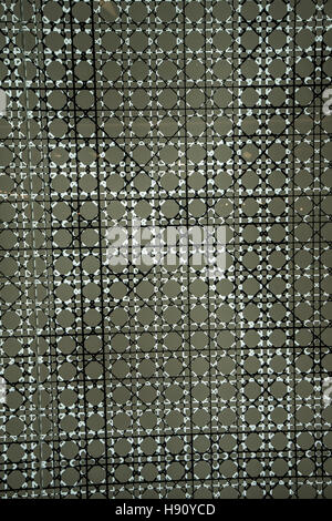 Geometric seamless abstract pattern black and white metallic colors on gray background. Modern black and white texture. Vector art Stock Photo