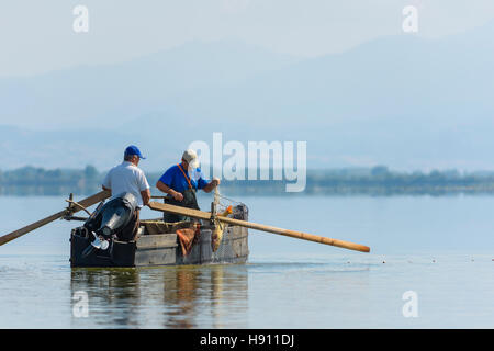 Fischerboot am Kerkini See, Griechenland Fisherboat Kerkini Lake, Greece Stock Photo